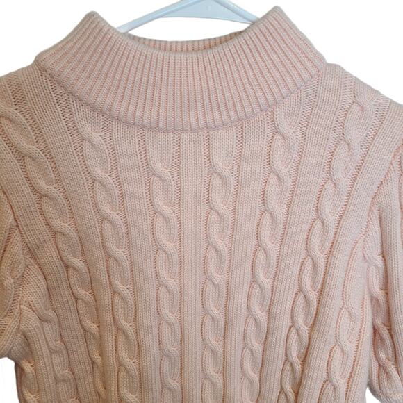 Anthropologie English Factory Womens Cable Knit Sweater Wool Preppy Soft Girl M - Picture 3 of 8